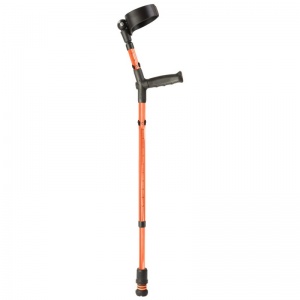 Flexyfoot Standard Orange Soft Grip Handle Closed Cuff Crutch (Single)