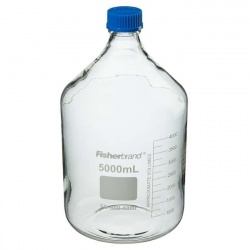 Fisherbrand 5-Litre Reusable Glass Media Bottle with Cap