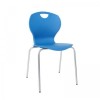 Bristol Maid Four-Leg Plastic Waiting Room Chair (Blue)