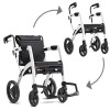 Rollz Motion 2 Pebble White Combined Rollator and Wheelchair