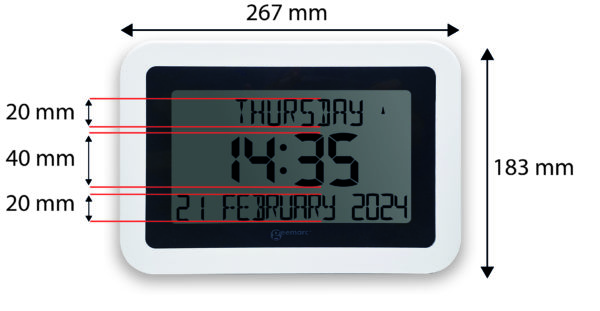 viso10 V2 clock dimensions