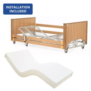 Alerta Lomond Oak Low Profiling Bed and Sensaflex 3000 High Risk Mattress Bundle