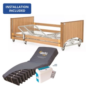 Alerta Lomond Oak Low Profiling Bed and Ruby 2 Very High Risk Mattress Bundle