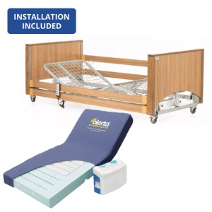 Alerta Lomond Low Profiling Bed and Sensaflo Hybrid Pressure Mattress Bundle