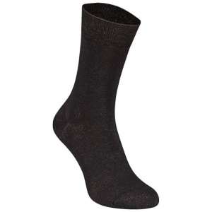 Raynauds Disease Insulating Cuffless Silver Socks (Black)