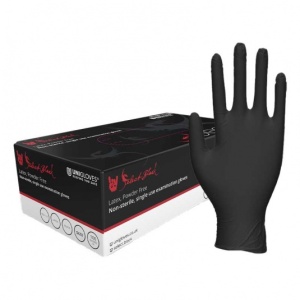 Unigloves Select Black Latex Tattoo Artists Gloves With Extended Cuff GT001