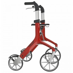 Trust Care Let's Fly Aluminium Folding Rollator (Red)