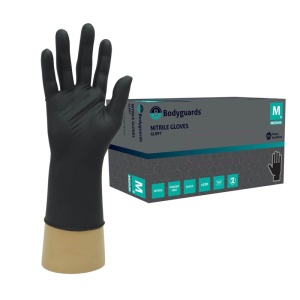 Polyco GL897 Bodyguards Black Nitrile Powder Free Disposable Gloves