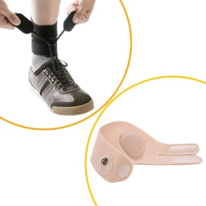 Boxia Drop Foot Wrap-Around AFO Brace and Shoeless Attachment Bundle