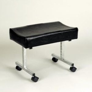 Homecraft Padded Height-Adjustable Cardiff Footstool on Wheels