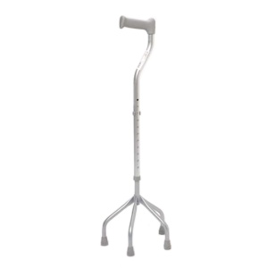 Drive Medical Large Silver Adjustable Quad Walking Stick