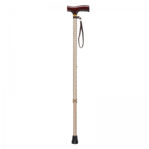 Drive Medical Bronze Wave T-Handled Walking Cane with Strap