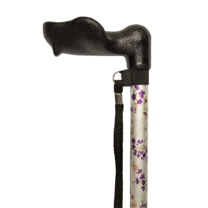 Homecraft Days Comfy-Grip Lightweight Aluminium Walking Stick (Woodland Flower)