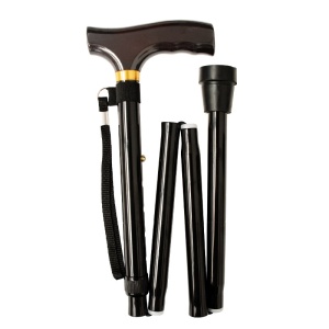 Homecraft Lightweight Folding Black Aluminium Walking Stick