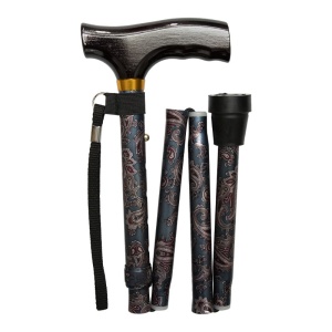 Homecraft Paisley Lightweight Aluminium Folding Walking Stick