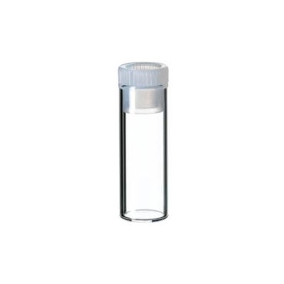 Fisherbrand Clear Standard Wide Mouth Glass Bottles with White  Polypropylene Caps