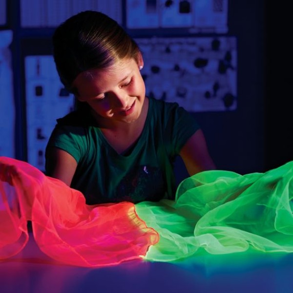 Scarves glow in dark sensory rooms