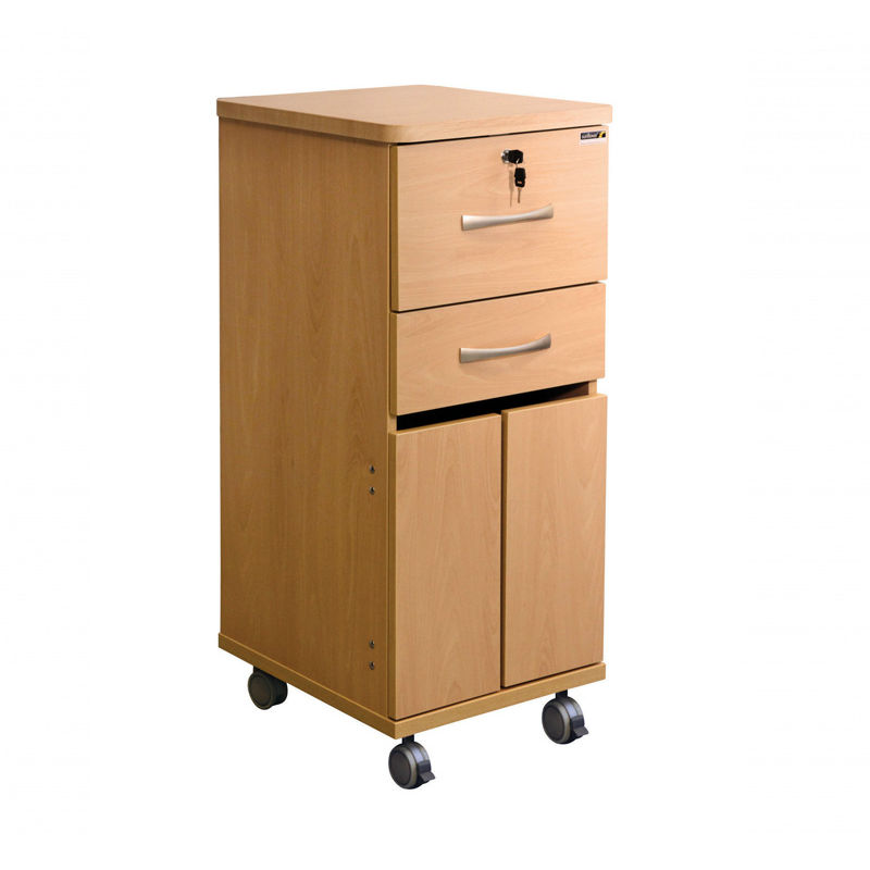 Sunflower Medical Beech MFC Bedside Cabinet with Lockable ...