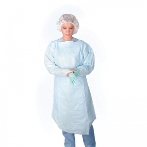 Medline Polyethylene Thumb Loop Style Isolation Gown (Pack of 75)