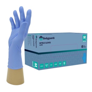 Polyco GL890 Bodyguards Blue Nitrile Powder-Free Disposable Gloves