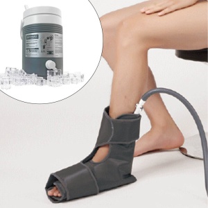 Promedics Cold Therapy Cooler and Ankle Wrap Bundle for At-Home Cryotherapy