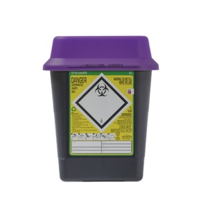 Sharpsafe 5 Litre Dual Protect Pro Purple Sharps Container (Pack of 48)