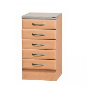 Sunflower Medical 50cm Five-Drawer Pack in Beech