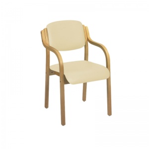 Sunflower Medical Beige Vinyl Aurora Visitor Chair with Arms