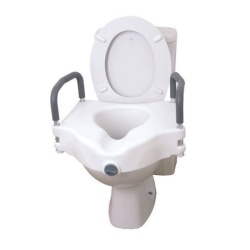 Drive Medical Raised Toilet Seat with Arms