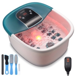 RENPHO Heated and Vibrating Foot Spa with Bubbles