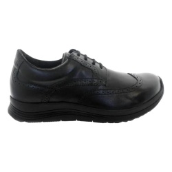 YDA MAC 3 Men's Black Leather Extra-Wide Diabetic Shoes (Kevin)