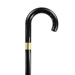 Days Stylish Black Crook Handle Walking Stick