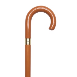 Days Stylish Light Brown Wooden Walking Stick with Crook Handle