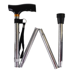 Drive Medical Stained Glass Patterned Folding Walking Cane with Strap