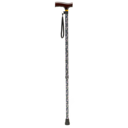 Homecraft Wild Rose Height-Adjustable Walking Stick with Crutch Handle