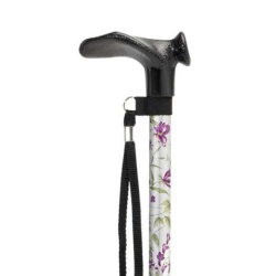 Homecraft Woodland Flower Height-Adjustable Walking Stick with Anatomic Handle