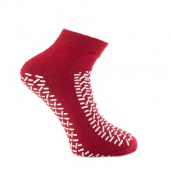 Adult XL Non Skid Socks Double Sided Red