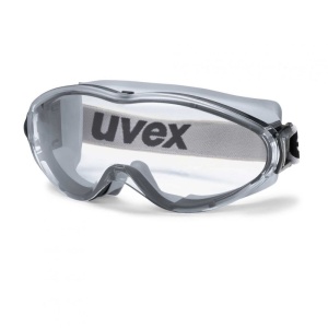 Uvex 9302285 Ultrasonic Clear Medical Safety Goggles (Black/Grey)